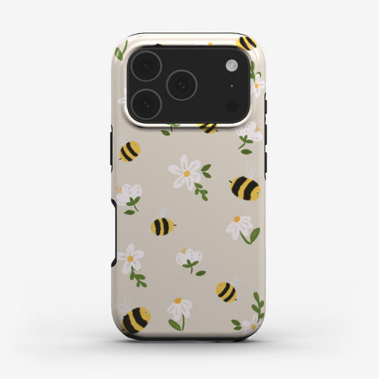 Cute Bees Phone Case with pretty design and strong shell -Built to last, and made to stand out without trying too hard.