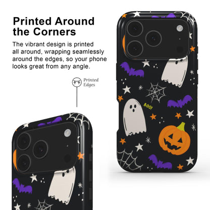 Cute Ghosts Phone Case with printed edges and full wrap around deign