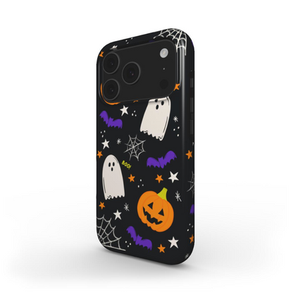 Cute Ghosts Tough Phone Case showing printed sides 