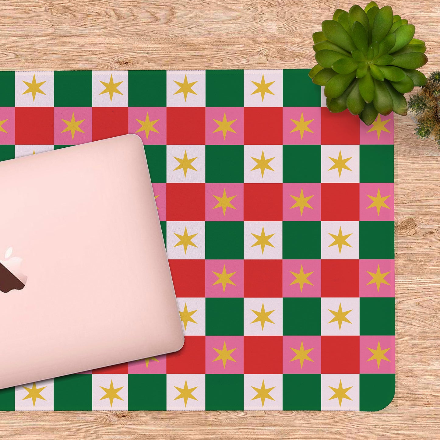 Christmas Plaid Desk Mat