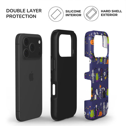 Halloween Parade Phone Case built with dual layer protection - soft TPU interior and Hard glossy shell