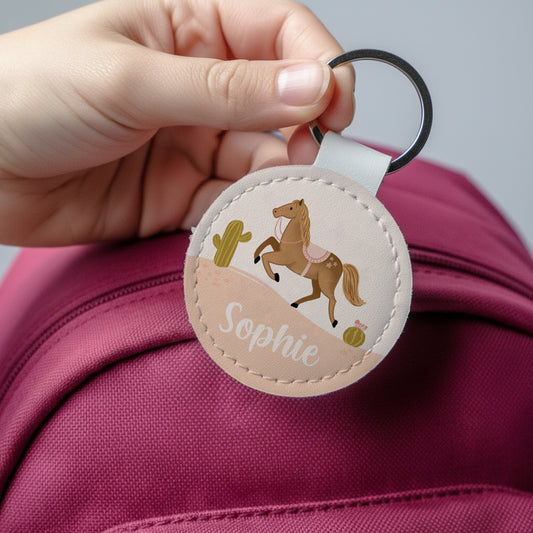 Personalised Horse Kids Bag Tag | School Name Tag