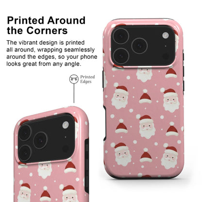Santa Phone Case with printed edges and full wrap around deign
