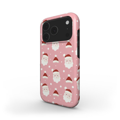 Sde view of the Jolly Santa tough case showing a wrap around design with a glossy finish.