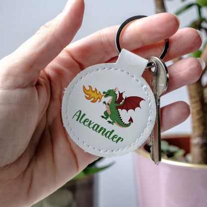 Personalised Dragon Kids Bag Tag | School Name Tag