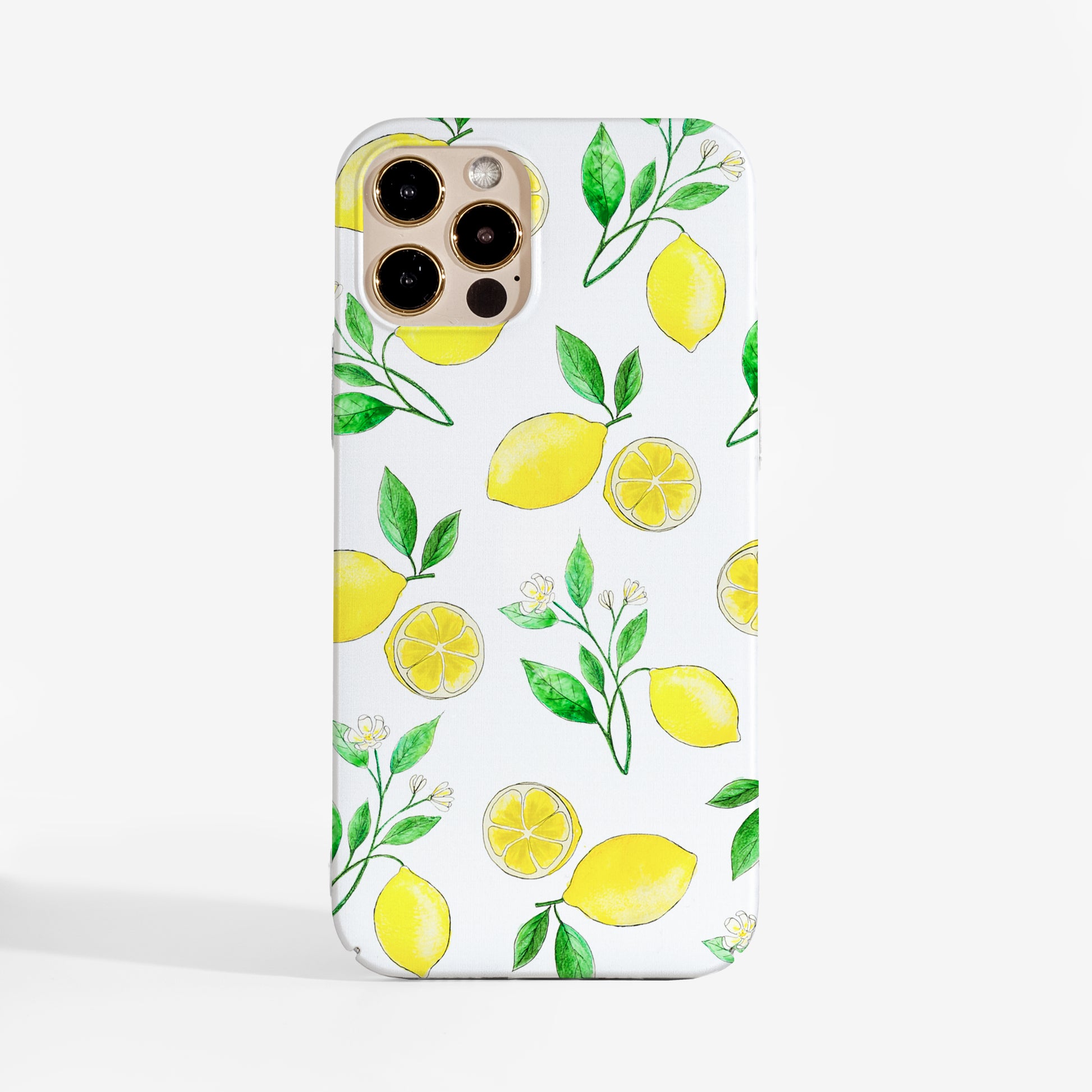 Pretty phone case with citrus lemon art. A stylish, protective phone case that adds a pop of colour to your device.