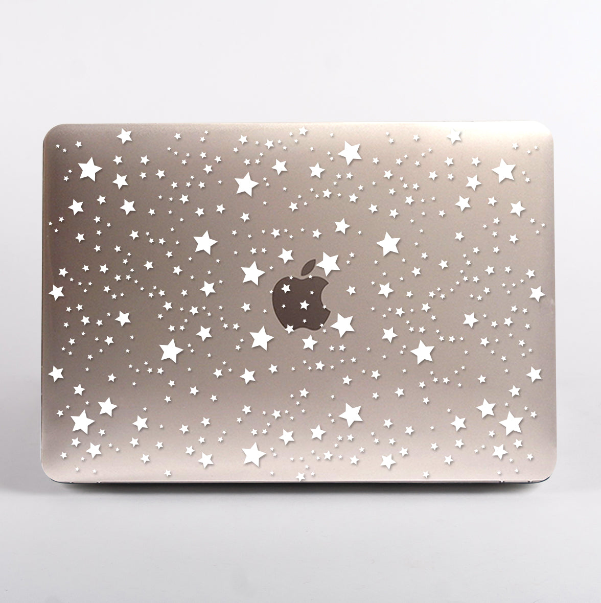 White Stars Clear MacBook Case
