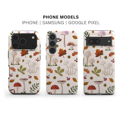 Mushrooms Phone Case available for iPhone Samsung and Google models