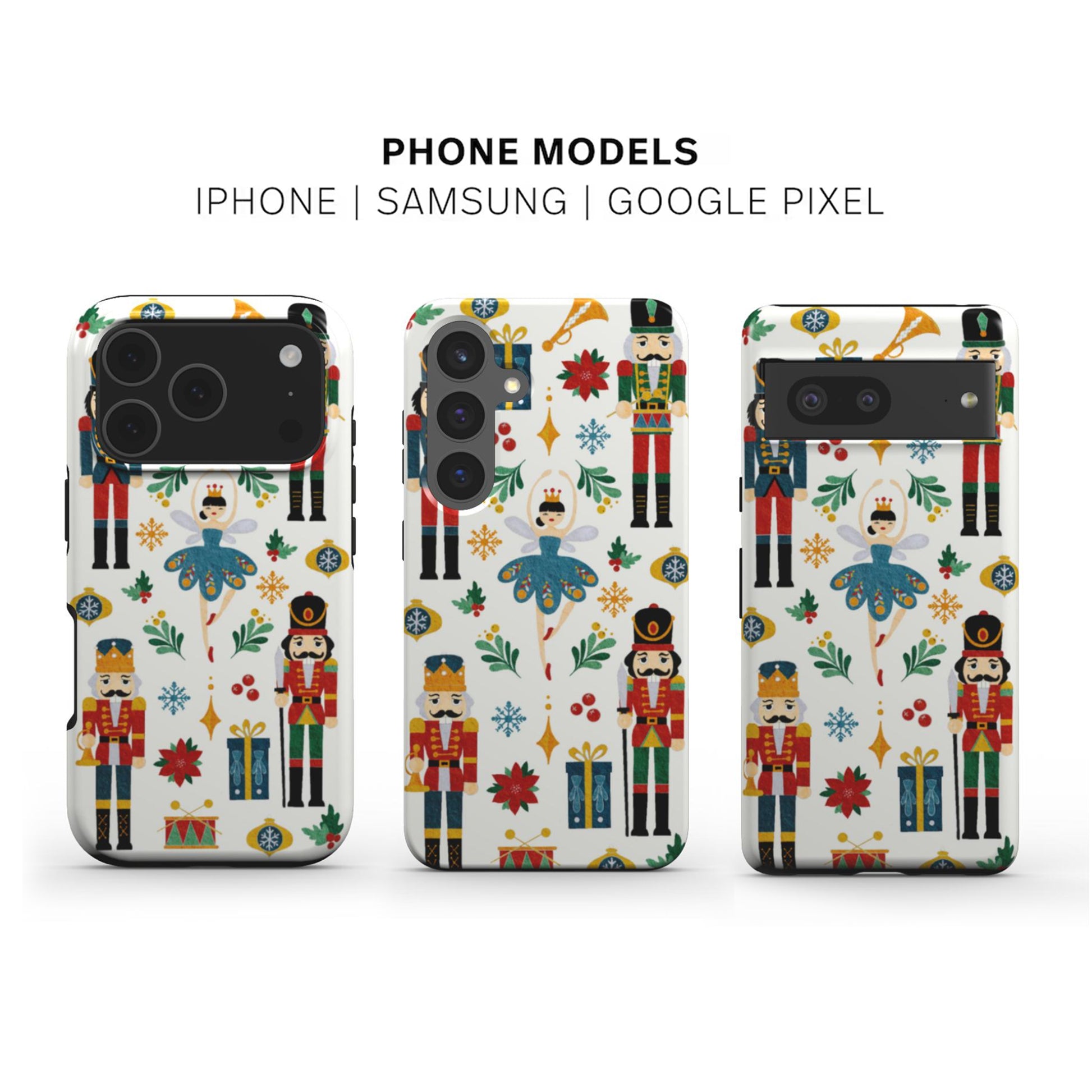 Nutcracker Ballet Phone Case available for iPhone Samsung and Google models 