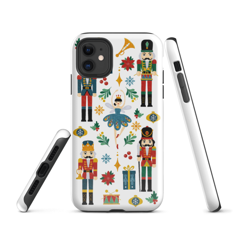  the Nutcracker Ballet protective phone Case showing glossy printed edges and dual-layer shell protection.