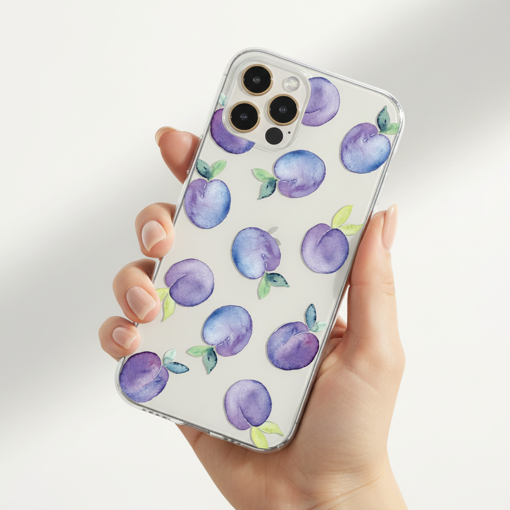 Plums Clear Phone Case