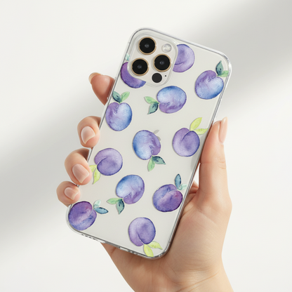Plums Clear Phone Case