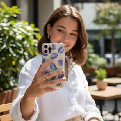 Plums Clear Phone Case