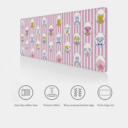 Posh Pups | Cute Dog Purple Desk Mat