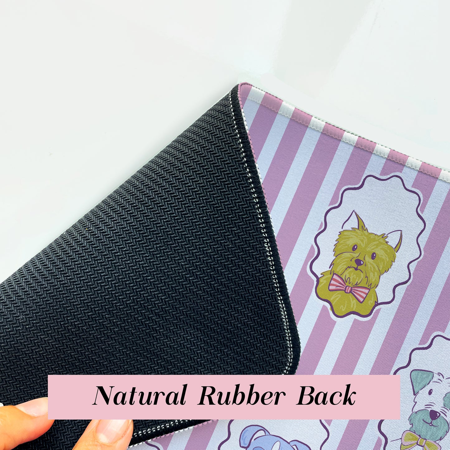 Posh Pups | Cute Dog Purple Desk Mat