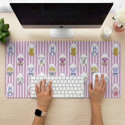 Posh Pups | Cute Dog Purple Desk Mat
