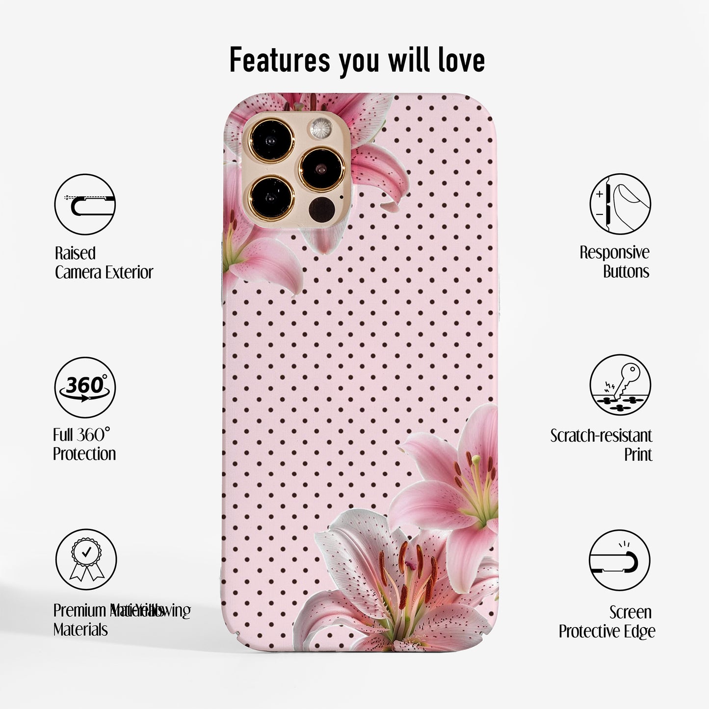 Tiger Lily Floral Phone Case