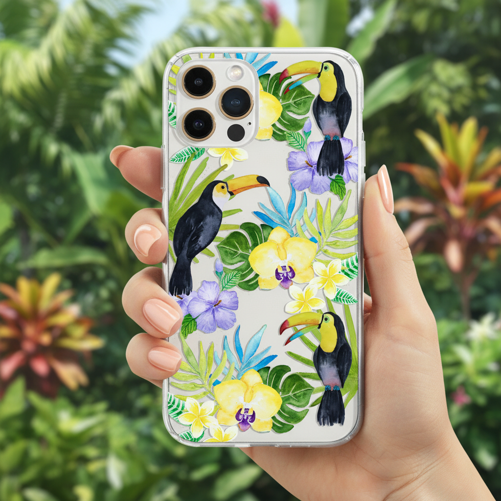 Toucan Birds Clear Phone Case
