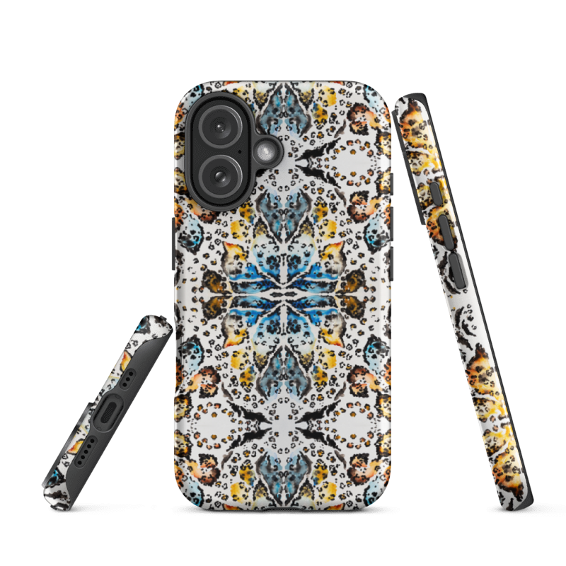 Protective Kaleidoscope Animal Print phone case with bold pattern in glossy finish and and sturdy dual-layer protection