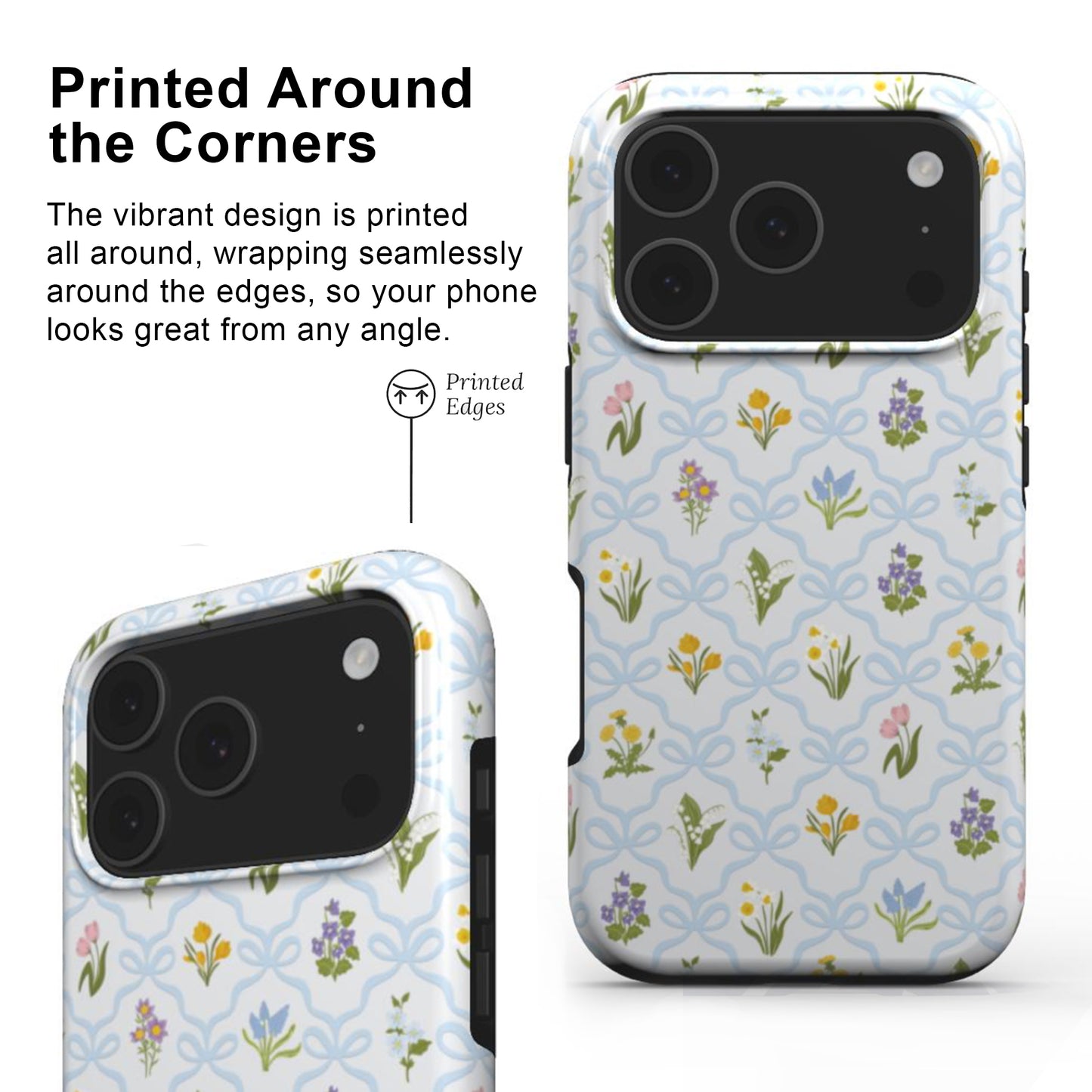 Blue Wild Flowers Tough Phone Case