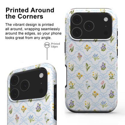 Blue Wild Flowers Tough Phone Case