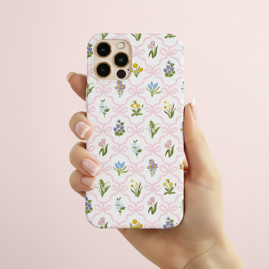 Pink Wild Flowers Phone Case