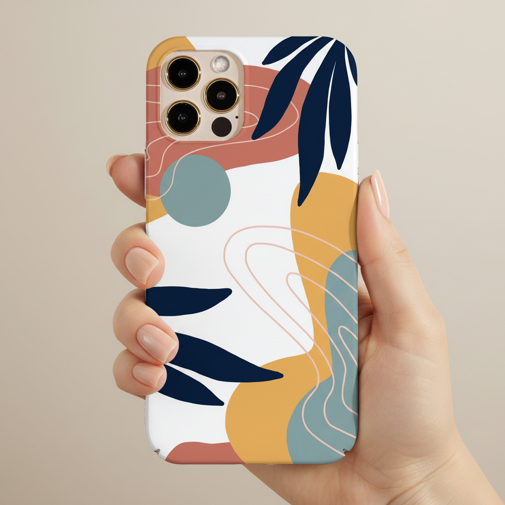 Blue and Pink Abstract Art Phone Case