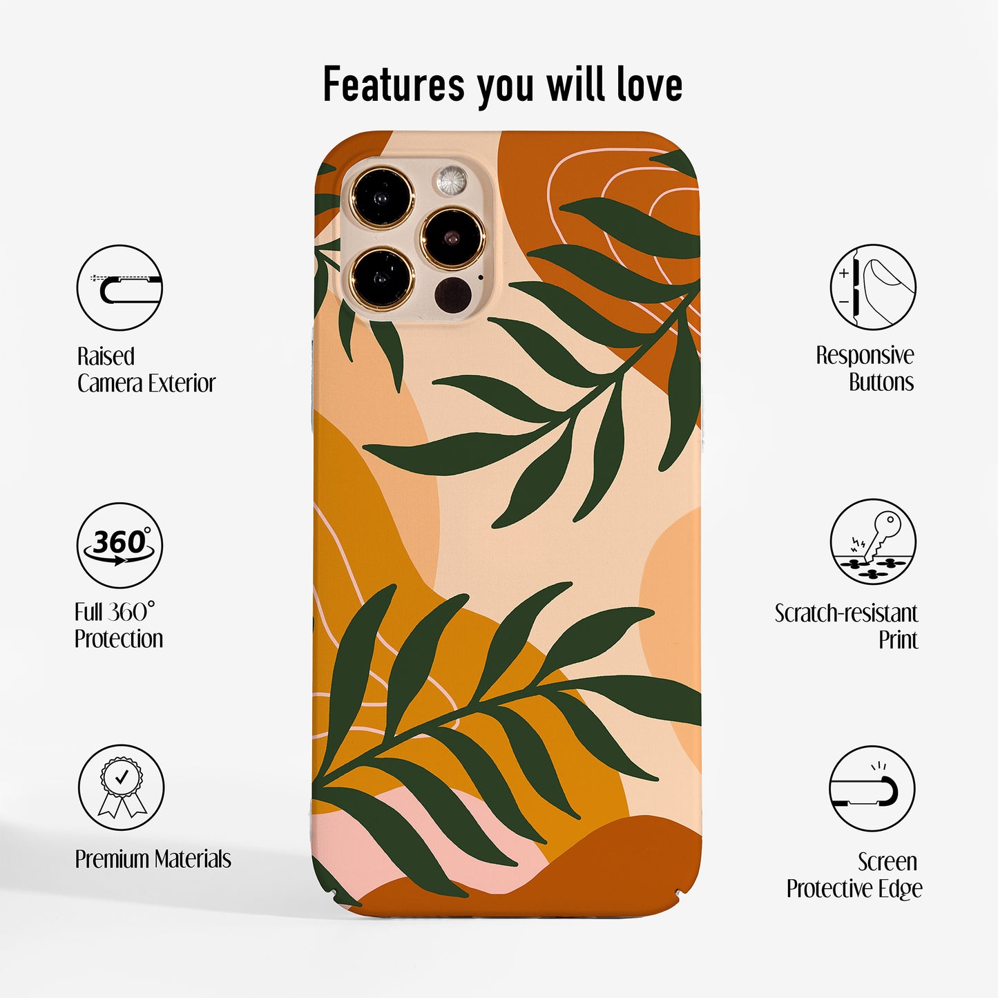 Abstract Botanical Painting Phone Case