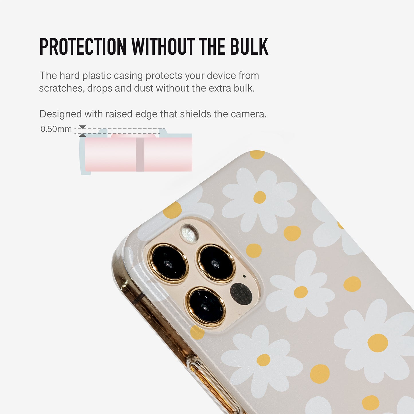 Beige Daisy Flowers Phone Case