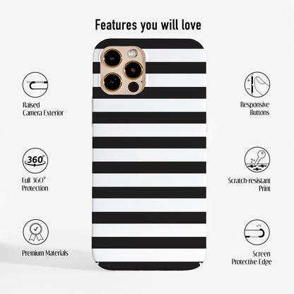 Black and White Stripes Phone Case