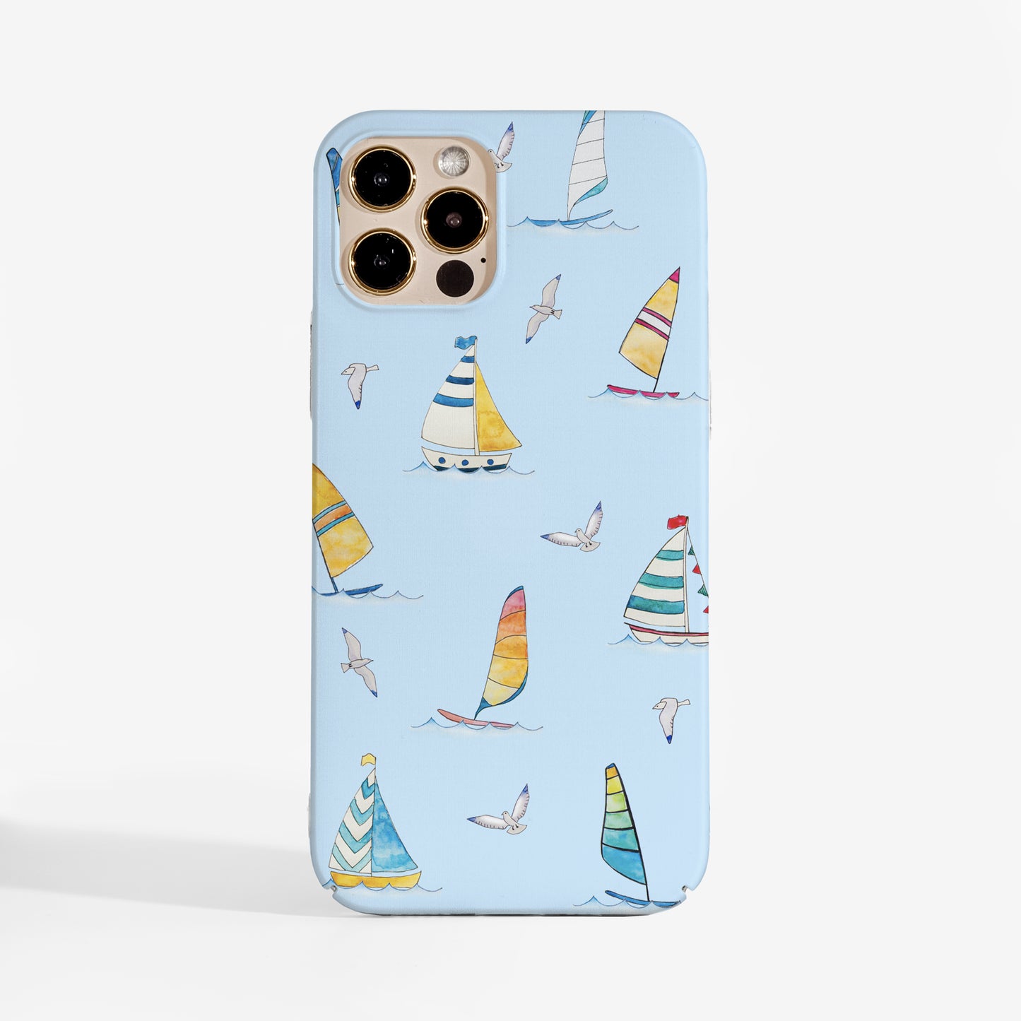 stylish phone case with soft nautical art for iPhone, Samsung, and Google Pixel.