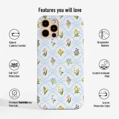 Blue Wild Flowers Phone Case