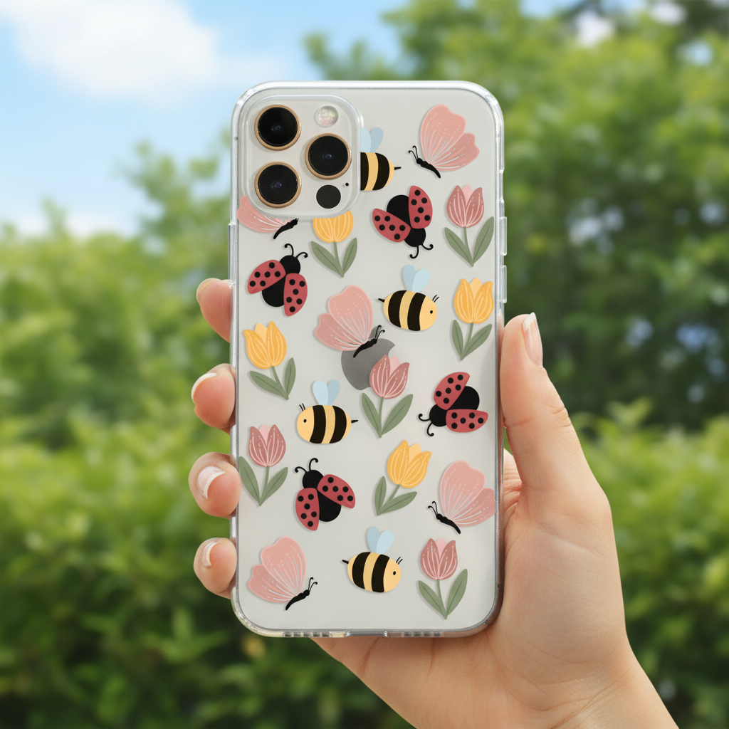 bugs clear phone case in real life