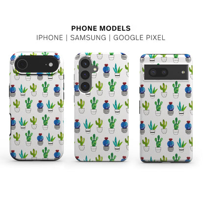 Cactus Phone case available for iPhone, Samsung and Google models