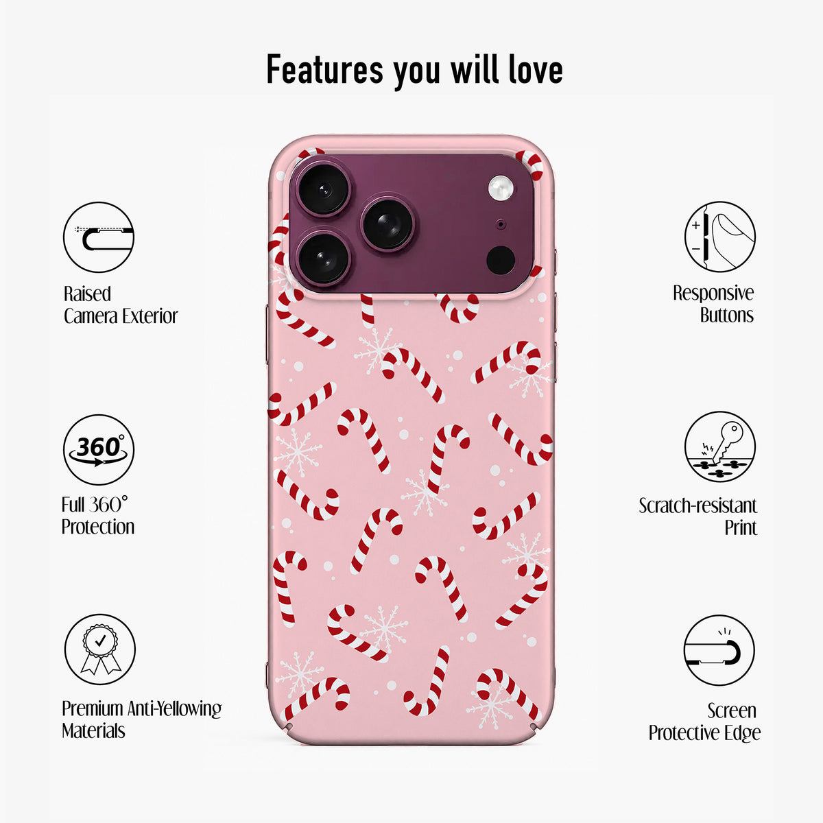 Candy Cane Phone Case