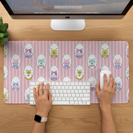 Chic Cats | Cute Cat Desk Mat