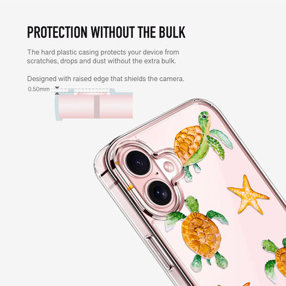 Clear phone case with raised camera protection and slim protective design