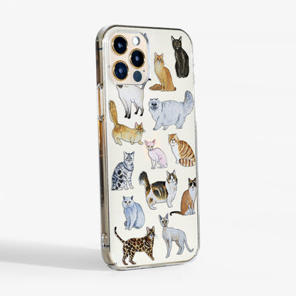 clear cat phone cas showing transparent sides and protective fit 
