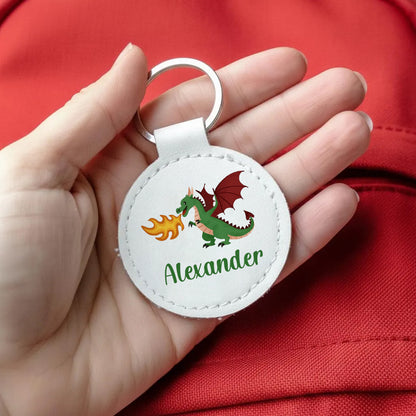 Personalised Dragon Kids Bag Tag | School Name Tag