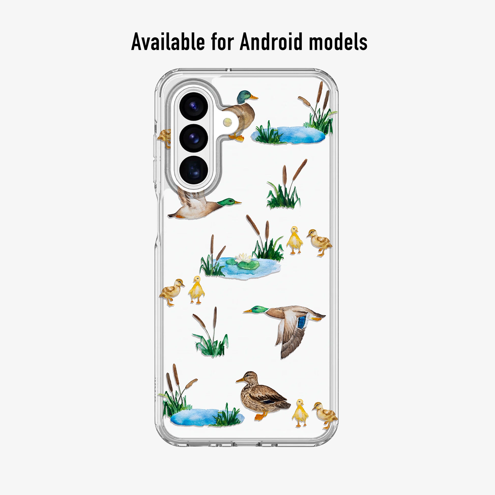 Cute duck phone case available for iPhone and Android models