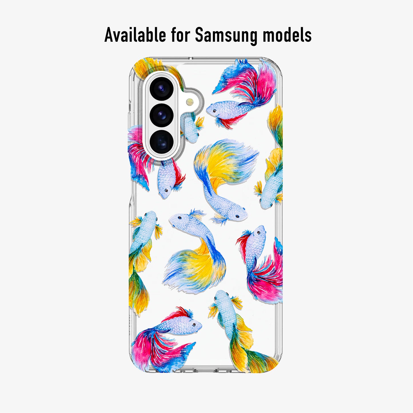 Tropical fish phone case available for iPhone and Android models