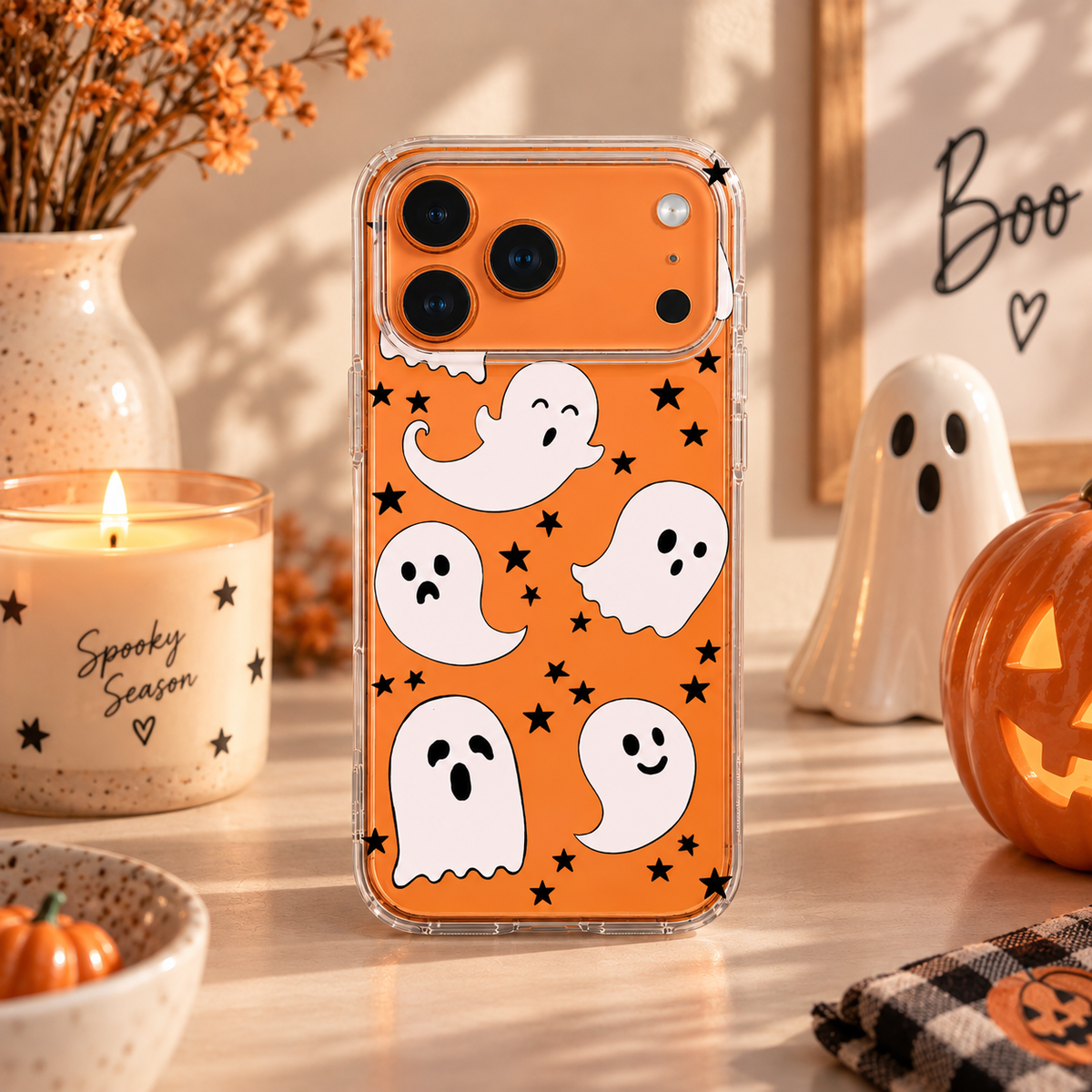 Clear Halloween Ghost Phone Case