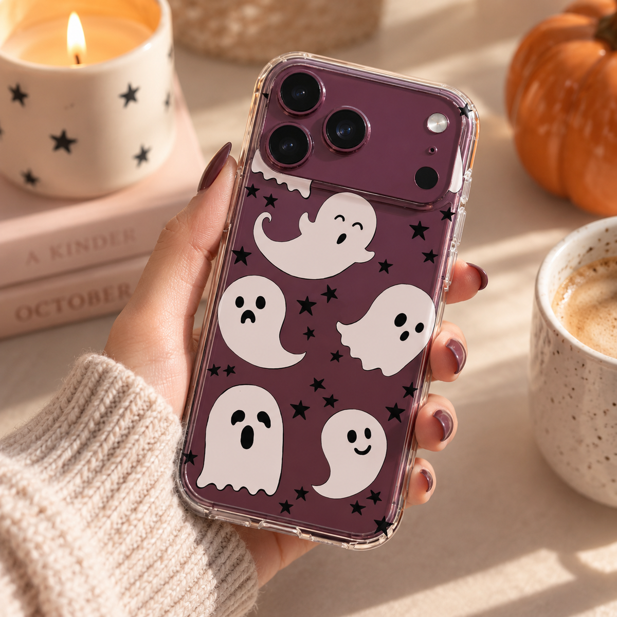 Clear Halloween Ghost Phone Case