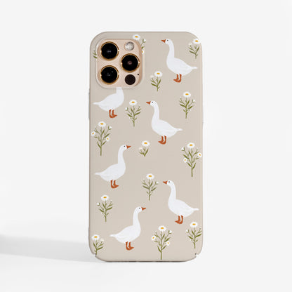 Art-inspired Geese Phone Case with charming illustrated design — slim, durable, and perfect for those who want a pretty phone case that still protects