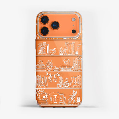 Witchy Bookshelf Clear Phone Case