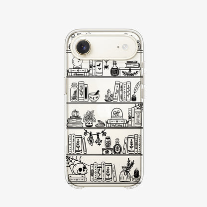 Witchy Bookshelf Clear Phone Case