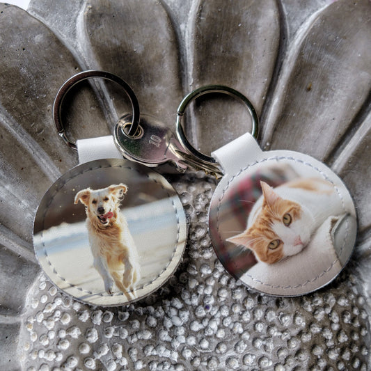 Personalised Pet Photo Keyring | Custom Pet Gift