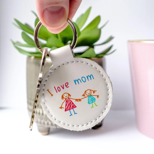 Personalised Child’s Drawing Keyring | Custom Artwork Gift