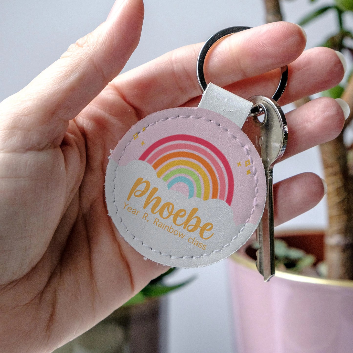 Personalised Rainbow Kids Bag Tag | School Backpack Name Tag