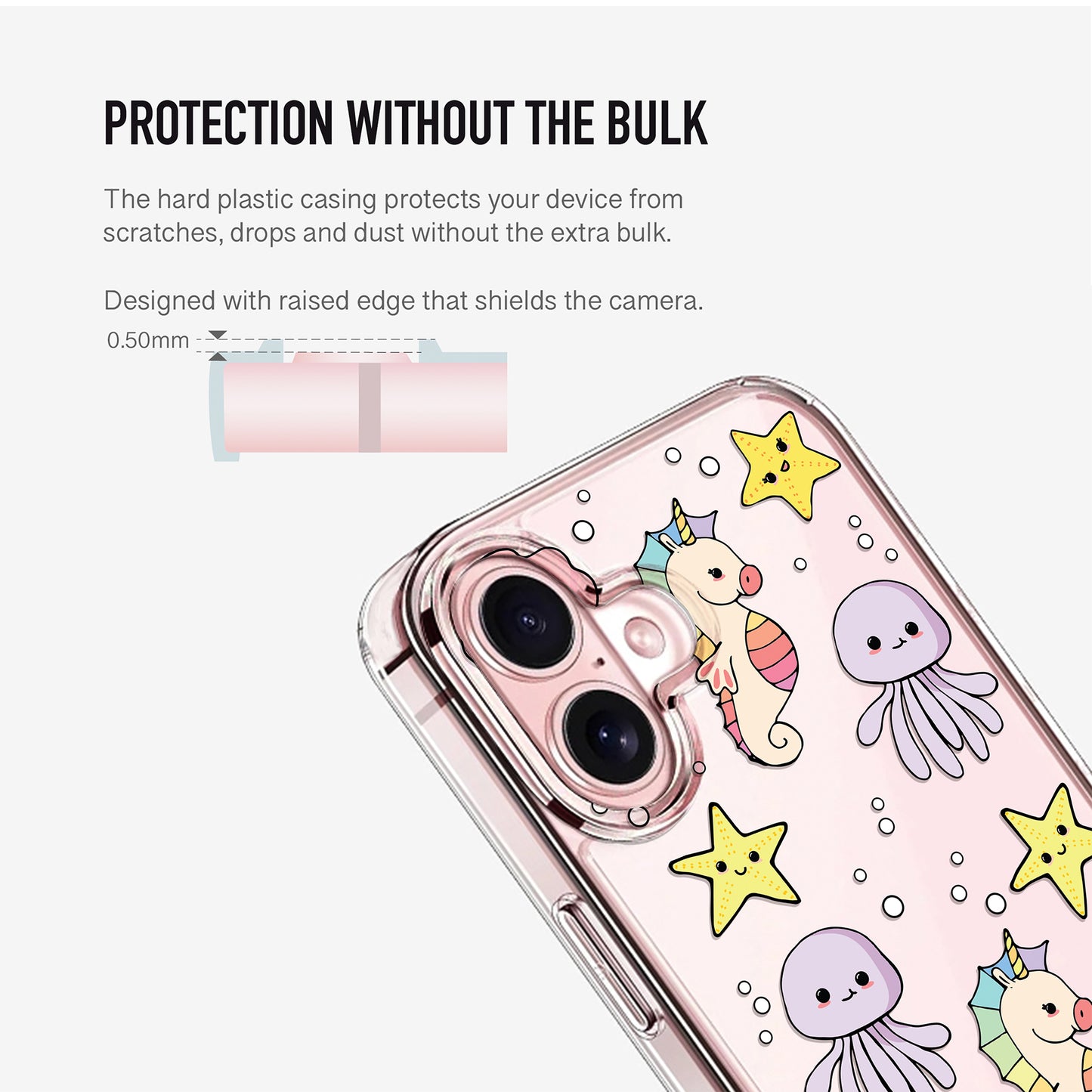 Cute Sea Creatures Clear Phone Case
